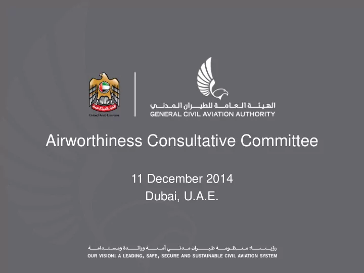 airworthiness consultative committee