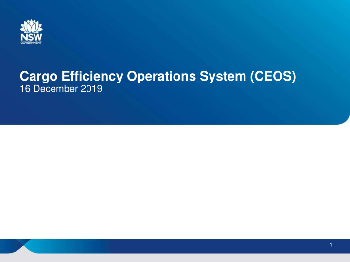 cargo efficiency operations system ceos