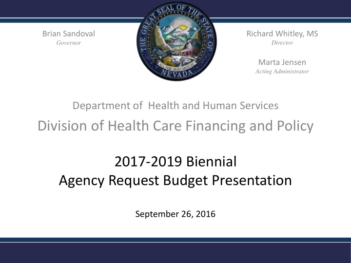 division of health care financing and policy