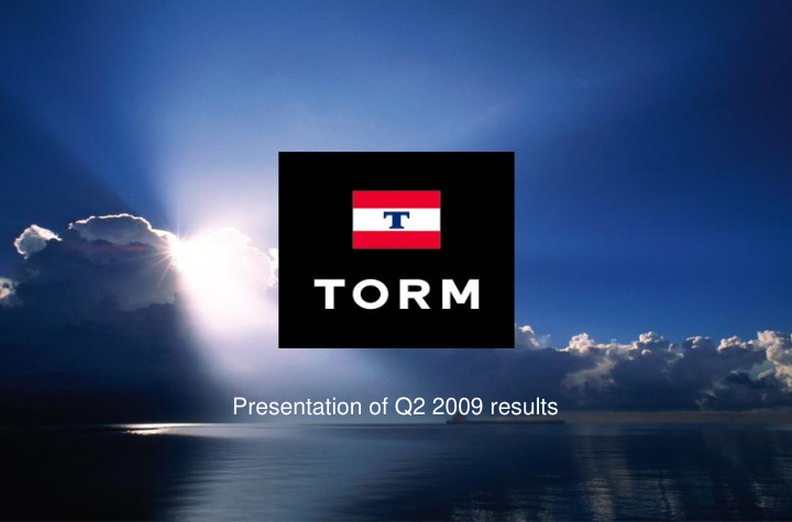 presentation of q2 2009 results