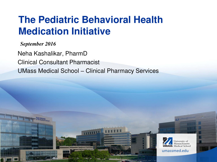 the pediatric behavioral health