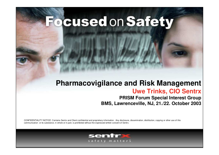 pharmacovigilance and risk management