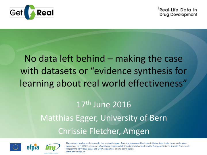 no data left behind making the case with datasets or