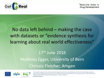 No data left behind  making the case  with datasets or evidence synthesis for learning about