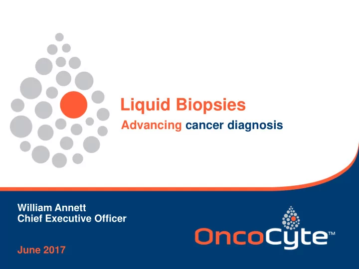 liquid biopsies