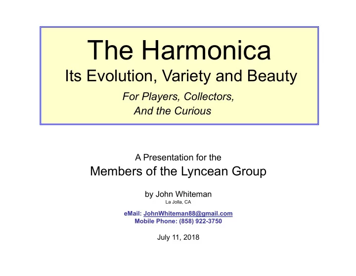 the harmonica