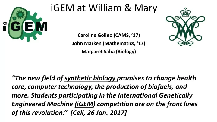 igem at william mary