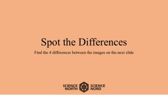 Spot the Differences  Find the 4 differences between the images on the next slide  Answers  Fill in