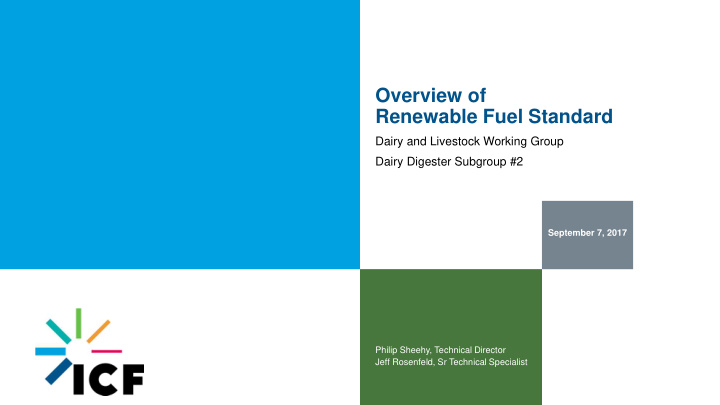 overview of renewable fuel standard