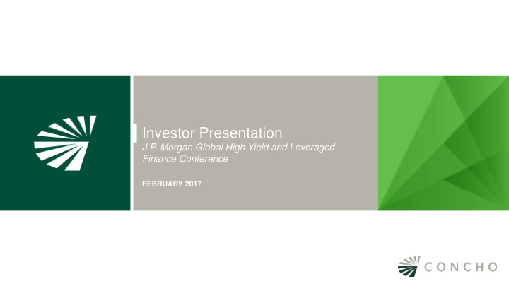 investor presentation