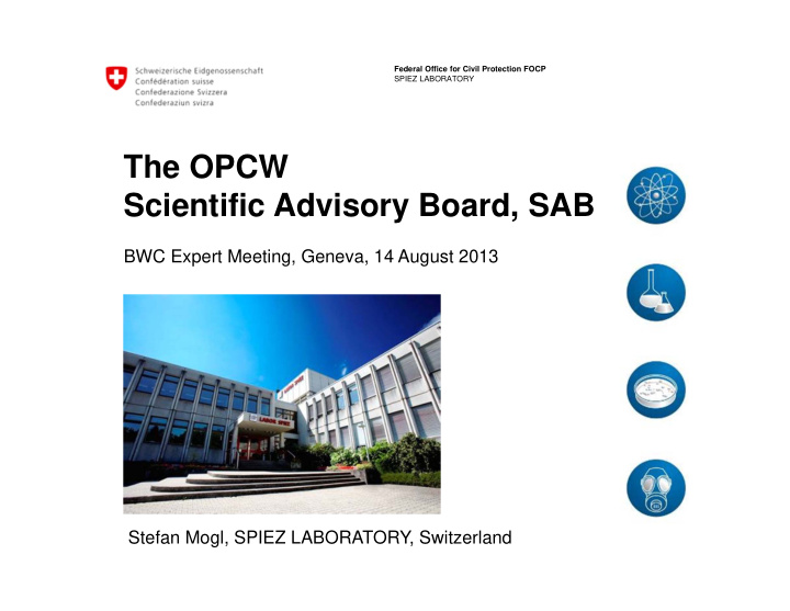 the opcw scientific advisory board sab