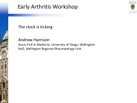 early arthritis workshop