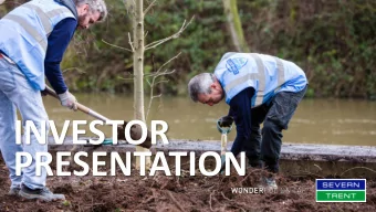 INVESTOR  PRESENTATION  1  REFLECTING ON AMP6 The lowest bills and most trusted water company in