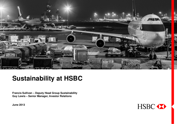 sustainability at hsbc