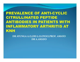INTRODUCTION/LITERATURE REVIEW  RA  chronic rheumatic disease (1).  Early diagnosis