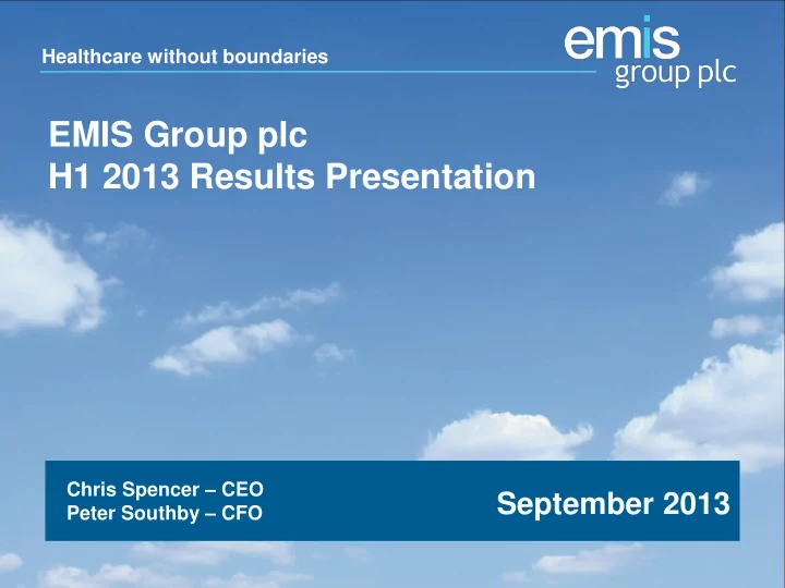 emis group plc