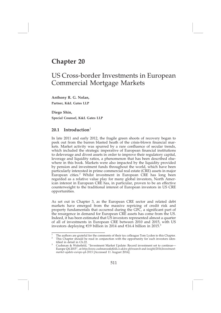 chapter 20 us cross border investments in european