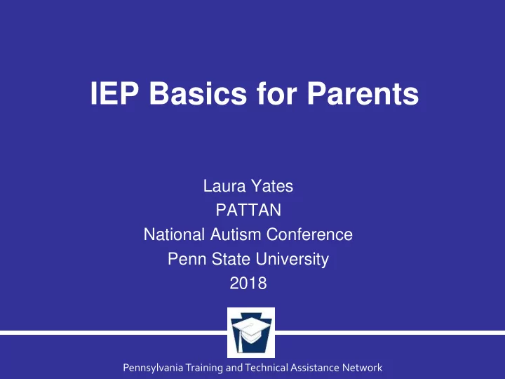 iep basics for parents