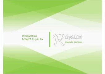 Presentation  brought to you by 2IM GROUP MAP  The specialist  engineering division  of  Sectors: