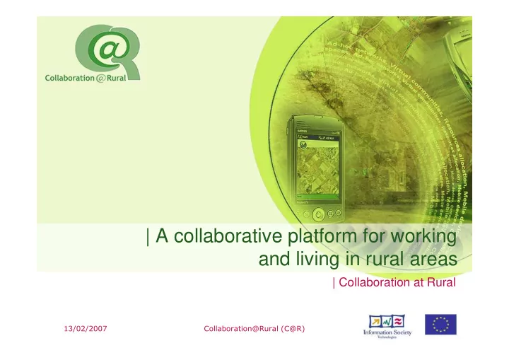 a collaborative platform for working and living in rural
