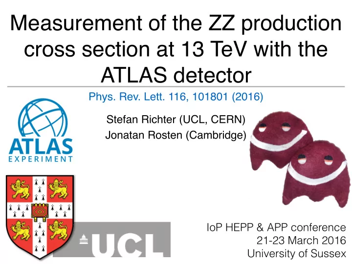 measurement of the zz production cross section at 13 tev