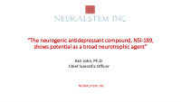 th the neurog ogenic a c antidepressant c com ompou ound