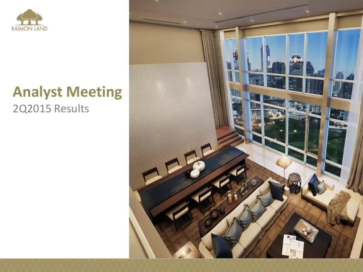analyst meeting