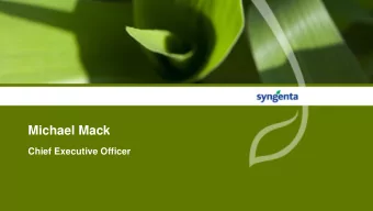 Michael Mack  Chief Executive Officer  2012 overview  Strong sales momentum: +10% CER