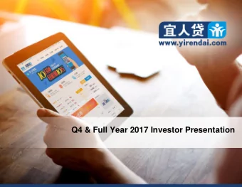 Q4 &amp; Full Year 2017 Investor Presentation  WARDED2014\7. Analyst