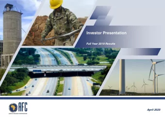 Investor Presentation  Full Year 2019 Results  April 2020  Disclaimer  This presentation