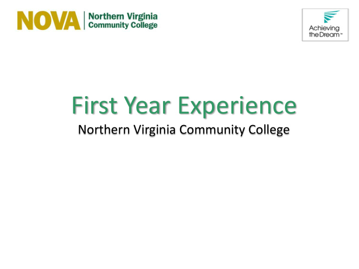 first year experience
