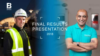 PRESENTATION  2018  01  06  At a glance  Barking Mad  CONTENTS  02  07  Metro Rod  Financials  03