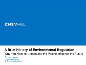 Overview  Environmental Law  Environmental Regulations  Environmental Law and Regulations Economic