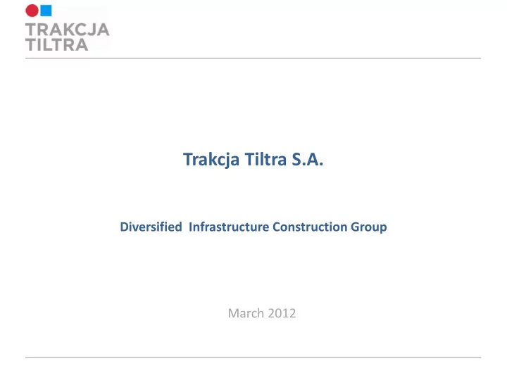 trakcja tiltra s a