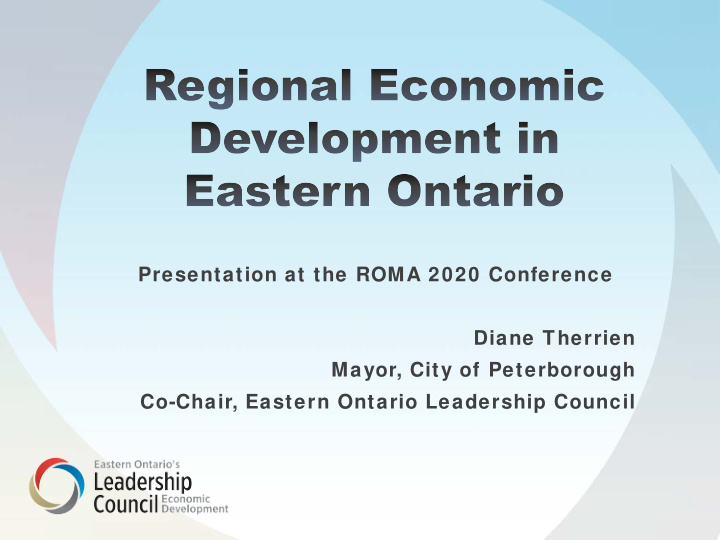presentation at the roma 2020 conference diane therrien