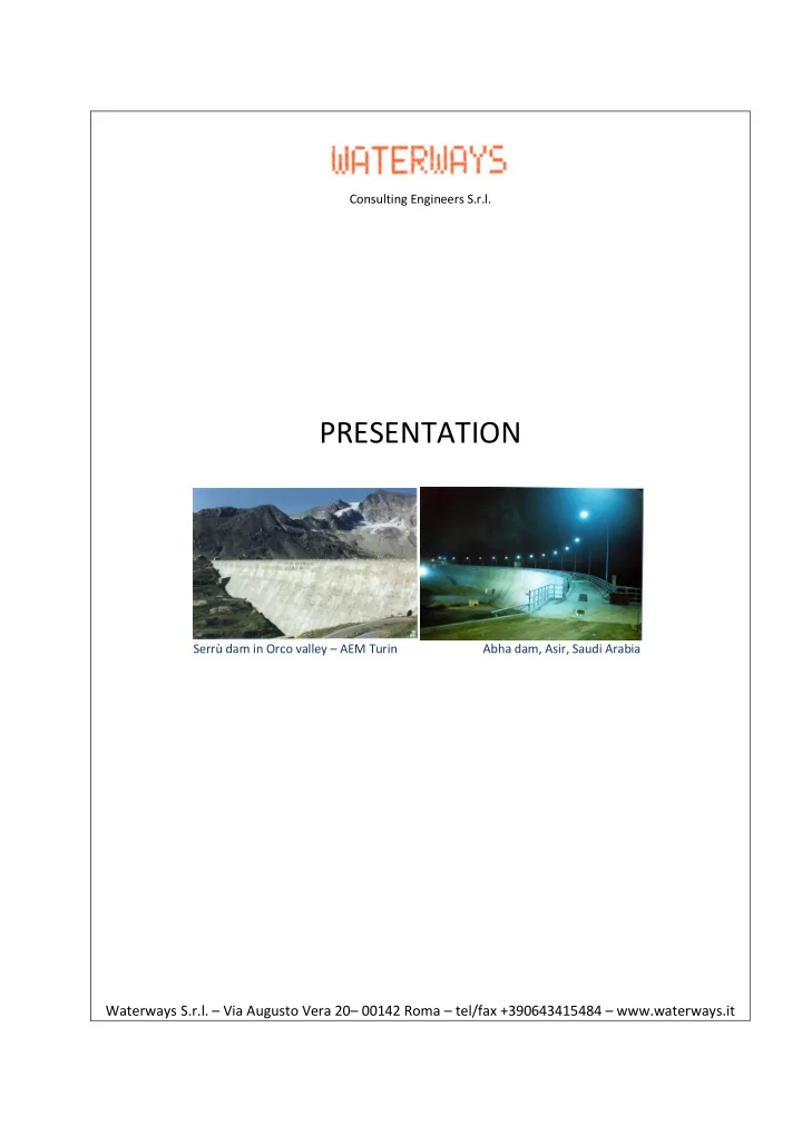 waterways p resentation