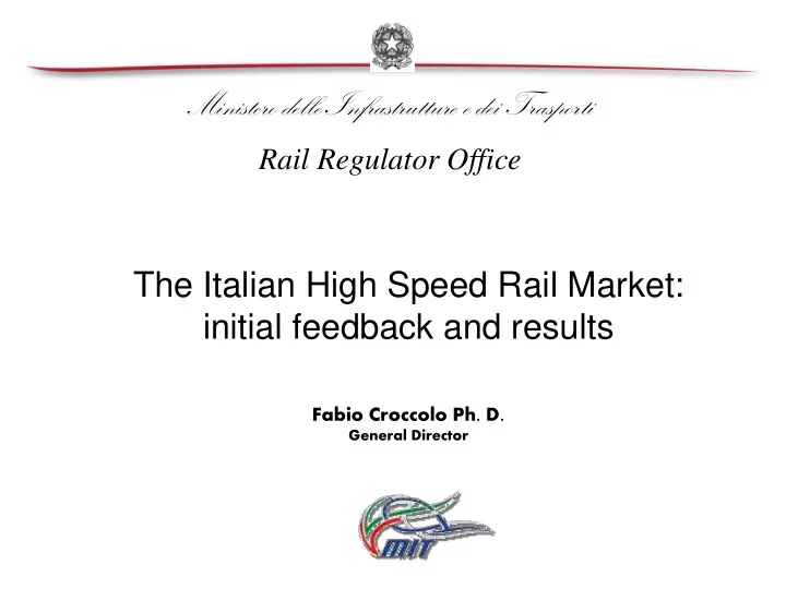 the italian high speed rail market