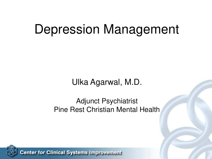 depression management