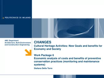 CHANGES  Architecture, Built Environment  and Construction Engineering  Cultural Heritage