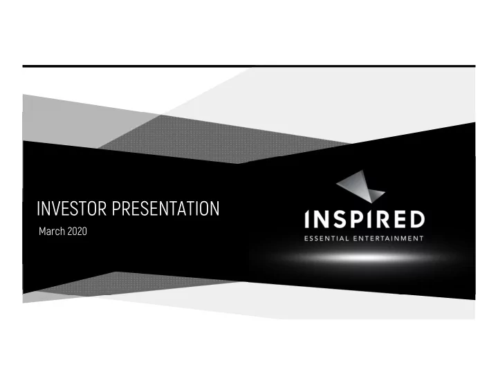 investor presentation