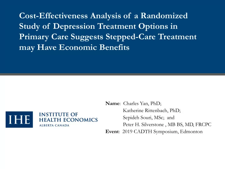 name charles yan phd katherine rittenbach phd sepideh