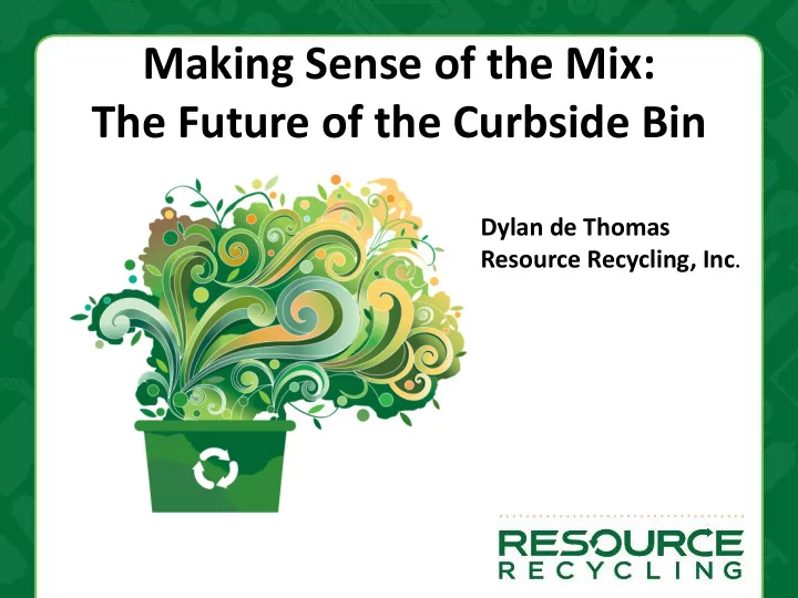 making sense of the mix
