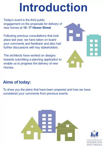 Introduction  Todays event is the third public  engagement on the proposals for delivery of new