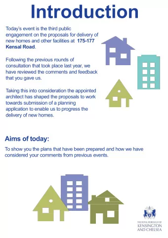Introduction  Todays event is the third public  engagement on the proposals for delivery of new