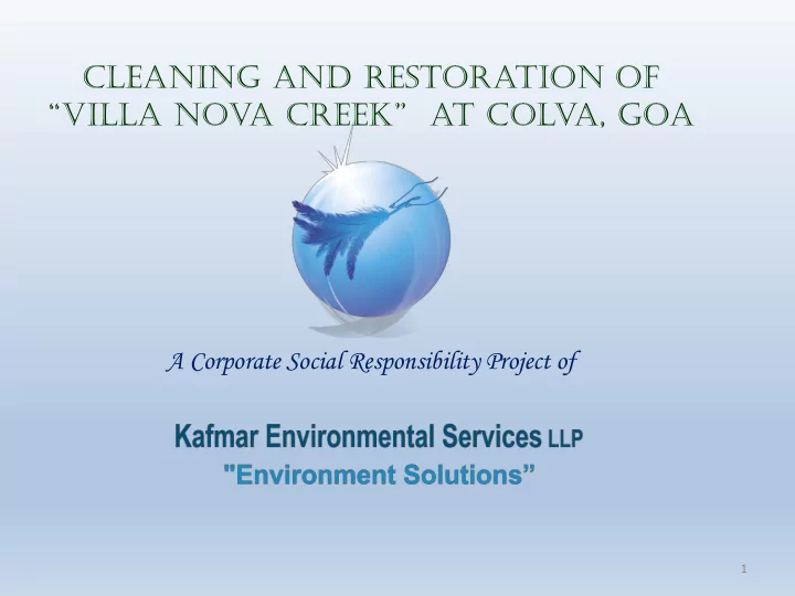 villa nova creek at colv a goa