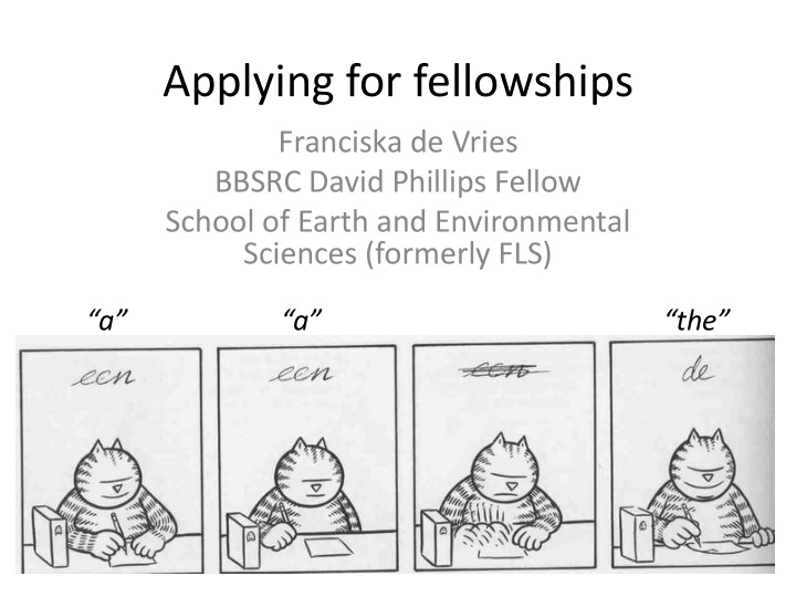 applying for fellowships