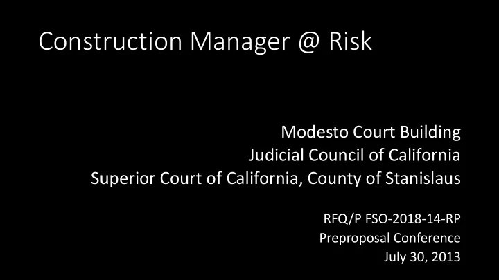 construction manager risk