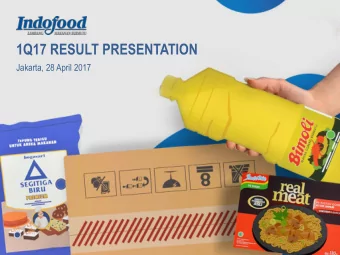 1Q17 RESULT PRESENTATION  Jakarta, 28 April 2017  1Q17 Results Presentation, 28 April 2017