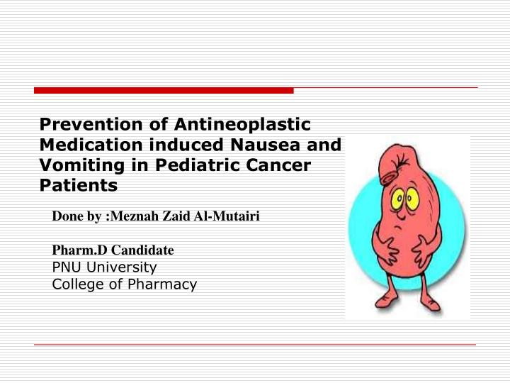 prevention of antineoplastic