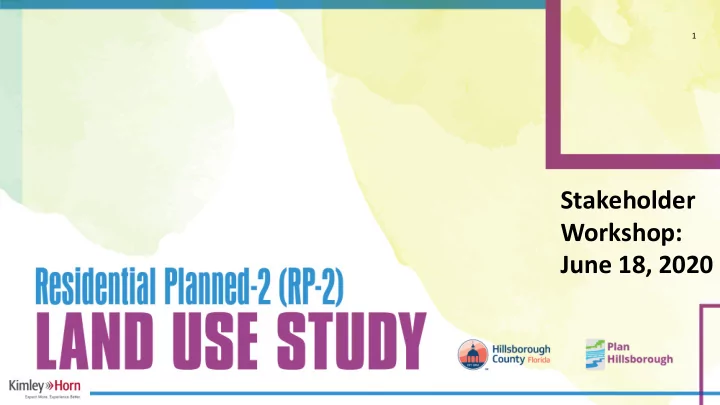 stakeholder workshop june 18 2020